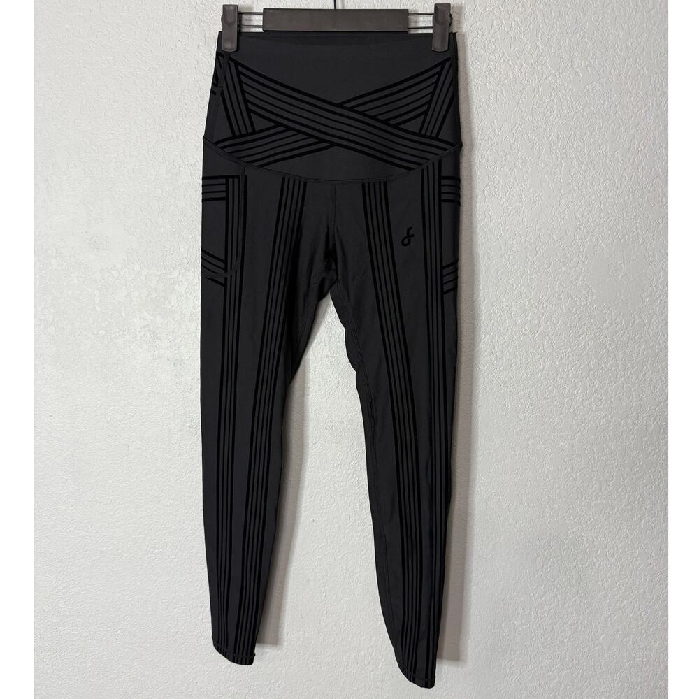 Fanka Body Sculpt Side Pocket 7/8 Leggings Black Size Large - Picture 2 of 7